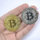 Qty 4 Limited Edition Gold   Silver Bitcoin Commemorative Coins  40mm 