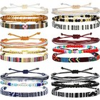  18 Pcs Boho Surfer Bracelet Anklet Adjustable Beaded Anklets Boho Style
