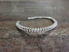 Native American Navajo Twisted Sterling Silver Bracelet By Tahe