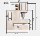 Pneumatic Hole Puncher For Plastic Bag Round Hole Punch Machine Passing 50mm