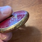 Vintage Richard Hudnut Red Enamel Compact W Mirror Applicators