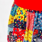 Vintage 70s Handmade Multicolor Floral Patchwork Cotton Tie Apron