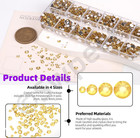 4403pcs 2mm 3mm 4mm 5mm Yellow Flat Crystal Rhinestones And 12 Colors 3mm Semici
