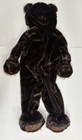 Hooded Plush Bear Costume One-piece Jumpsuit Brown beige Unisex Outfit