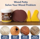 9 87 Oz Mahogany Wood Filler Putty Repair  Paintable   Stainable For Cracks