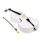Cello 4 4 Full Size White Basswood  bag bow rosin bridge Fit Student Beginner