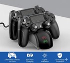 Dual Ps4 Controller Charger Dock Station - 1 8 Hrs Fast Charge Slim Pro Led
