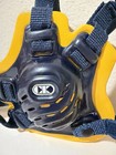 Cliff Keen Adult F5 Tornado Open Face Wrestling Headgear Chin Strap Navy gold