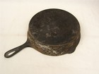 Antique Cast Iron Skillet Double Spout  8 Marked  j O  W heat Ring Unrestored
