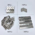 108 Pcs 4 Styles Shelf Pegs   shelf Support Pegs Kit  5mm Nickel Plated Silver 