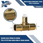 2 Pack Xfitting 1 In X 1 In X 3 4 In Pex Reducing Tee  Pex B Crimp