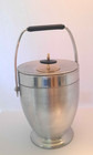 Vintage Ice Bucket Kromex Mcm Atomic Spun Aluminum Bullet Barware Bakelite 