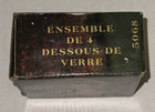 Blarney Genuine 24  Lead Crystal Set X 4 Drink Coasters Scalloped Style 5068