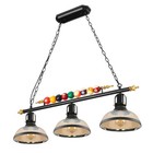 39  Ball Design Hanging Pool Table Light Billiard Pendant Lamp W  3 Glass Shades