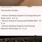 New Avon Honey Suckle Bubble Bath Grapefruit Orange Blossom Hand Soap Lotion 3pc