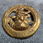 Large Vintage Antique Metal Pierced Picture Button Bellvm Roman Warrior 1-5 8 