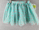 Epic Threads Doodle Daisy Tulle Skirt Toddler Girls 3t Aqua Edge Elastic Waist 
