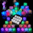 Lot Reusable Water Rgb Flash Light Up Led Ice Cube Color Changing Party Luminous