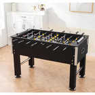 Black Foosball Table Soccer Game Table  Sturdy Football Table With Balls  With C