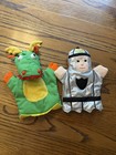 Melissa   Doug Doorway Puppet Theater Play Stage Set  2 Puppets Dragon   Knight