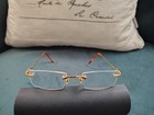 Rare Vintage Cartier C D  cor Gold Rimless Eyeglasses 20-140 France Authentic