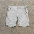 Simms Fishing Shorts Mens L Large Cloud Blue Nylon Zip Pocket Flex Waistband