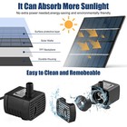 Solar Fountain Pump Outdoor Kit W  5 Nozzles For Bird Bath Pond Garden Fish Tank