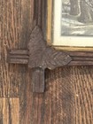 Antique Adirondack Wood Frame W Glass  Currier And Ives Print  19x16