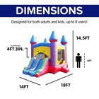 Herokiddo Castle Inflatable Bounce House   Dual Slide Combo With Blower For Kids