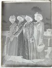 Antique Glass Photo Negative  Four Women On Pier-fashion   Camaraderie Portrait