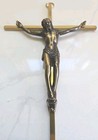 Vintage Brass Crucifix-christ On Cross-10  X 4 3 4 -for Wall Mount