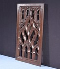 21  Tall Vintage French Solid Beech Wood Highly Carved Neo Gothic Panel