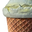 Waffle Ice Cream Cone Trash Cans Pair In Vanilla
