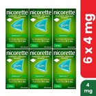 6 X Nicorette Chewing Gum 4mg Freshmint 105 Pieces - Free Shipping  exp - 03 28 