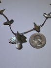 Vintage  Zuni Liquid Silver Abalone Bird Fetish Necklace