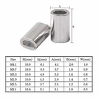 Aluminum Single Barrel Crimp Sleeves Fishing Line Tube Connector For Leader Rigs