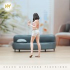 Diorama Scene Props Resin 1 24 Ice Cream Beauty Figure Doll Painted Fit Car Toys