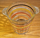 Vintage Anchor Hocking Banded Rings Multi Colored Ice Bucket