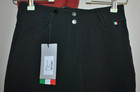 For Horses Minnie Knee Patch Pocket  Breeches Euro Sz 42 Black Nwt