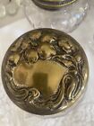 Antique Old  Powder Crystal Vanity Dresser Jar  Beautiful Cut 
