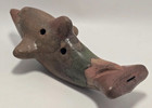 Vintage Handmade Pottery Dolphin Figural Ocarina Wind Intrument Flute