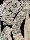 Lot Antique Lace Bobbin Lace Needle Lace Mixed Filet Lace Etc 
