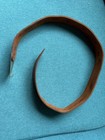 Vintage Leather Gold-tone Buckle Medallion Brass Silver Tone Belt M-l Size