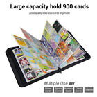 900 Card Pocket Binder With Zipper 9 Pocket Trading Cards Album Folder Black Us