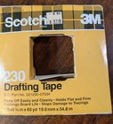 Vintage 3m Scotch 230 Drafting Tape Lot - 2 Rolls 3 4  X 60yd - Retro Plaid Box