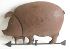 Antique Vintage Pig Weather Vane Embossed Huge 16 30 Inch  