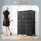 12 Drawer Tall Dresser Bedroom Fabric Dressers Chest Of Drawers Nursery Black