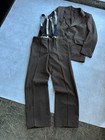 Vintage Antique Edwardian West -germany Wool Suit 70s Sz L 