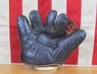 Vintage 1930s Geo a reach Co black Leather Split Finger Baseball Glove Bbc Model