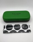 New Authentic Kate Spade Small Case Eyeglasses Green Black Case   Cleaning Cloth